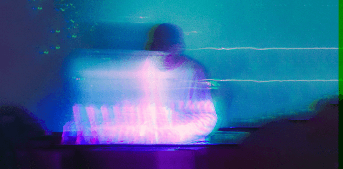 Artist Image with RGB Glitch Effect