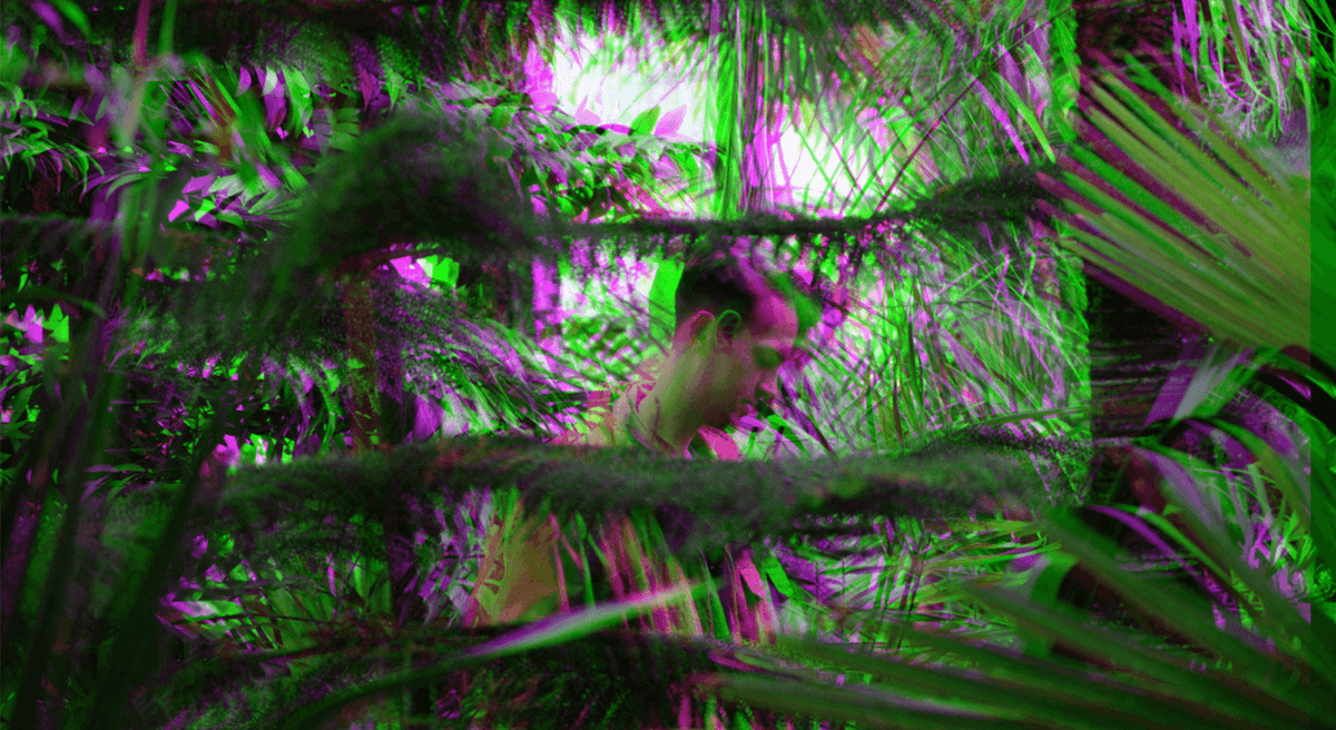 Artist Image with RGB Glitch Effect